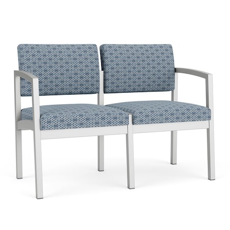 Lesro Lenox 2 Seat Tandem Seating W/ No Center Arm, 43.5 in W 24.5 in L 32 in H LS2101